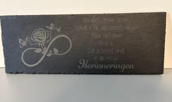 Leisteen met tekst gravering - Afbeelding 3
