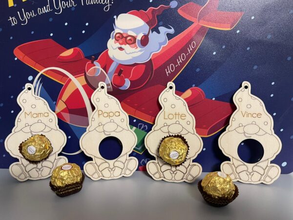 Gnome hanger voor chocolaatje