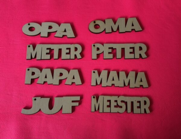 Houten sleutelhanger