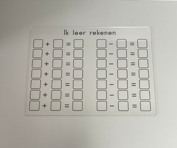 Ik leer rekenen kaart