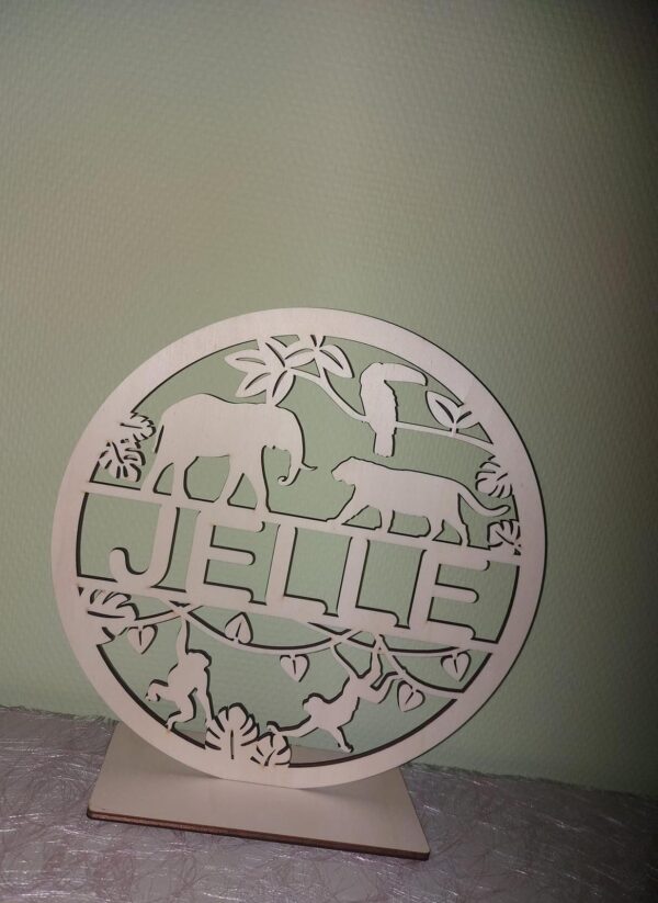 Naamcirkel 25cm Jungle
