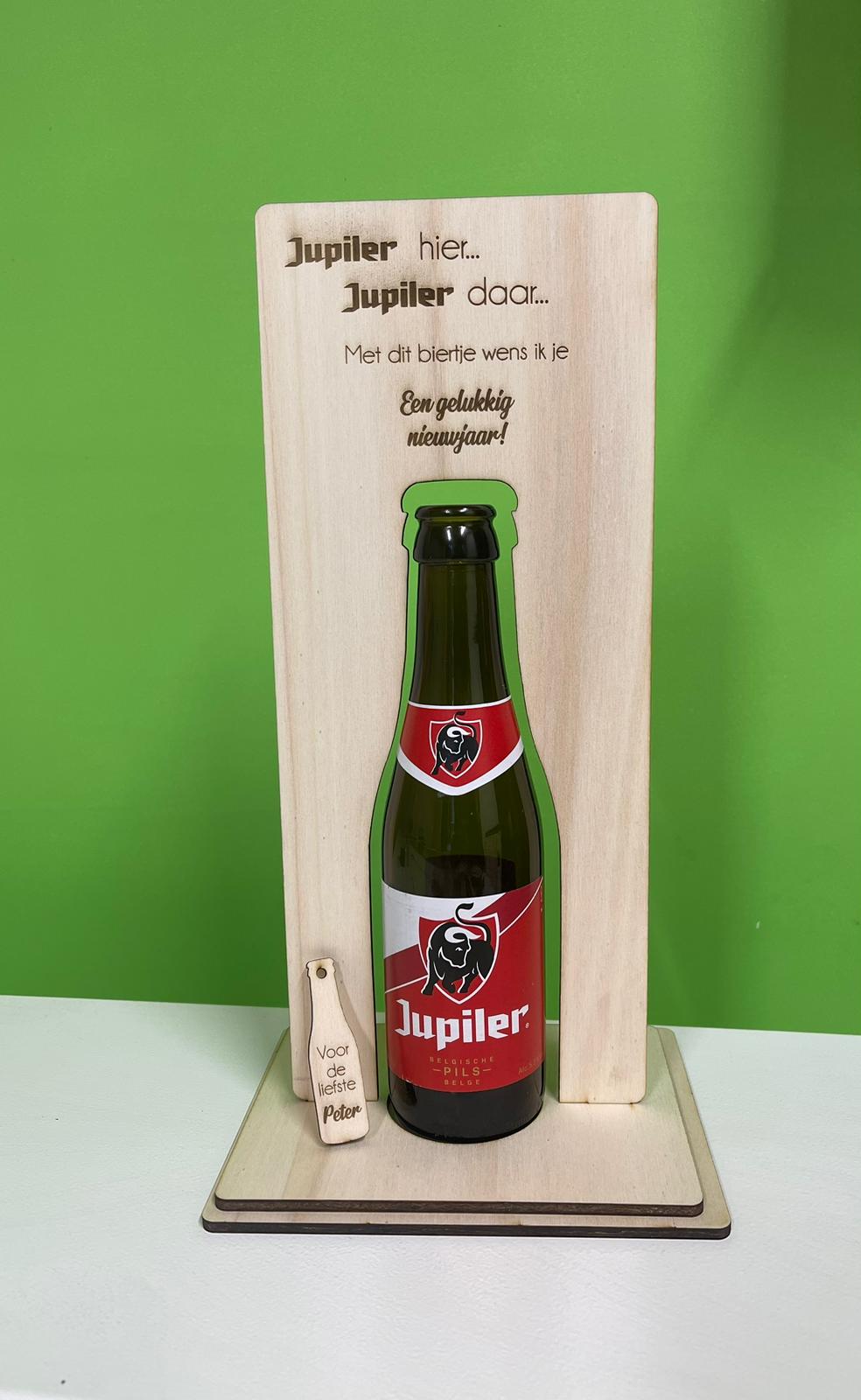 Nieuwjaarsbrief Bierfles smal 25cl - Afbeelding 1