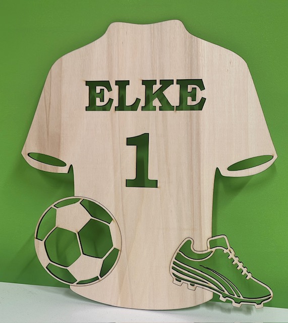Muurdecoratie voetbalshirt