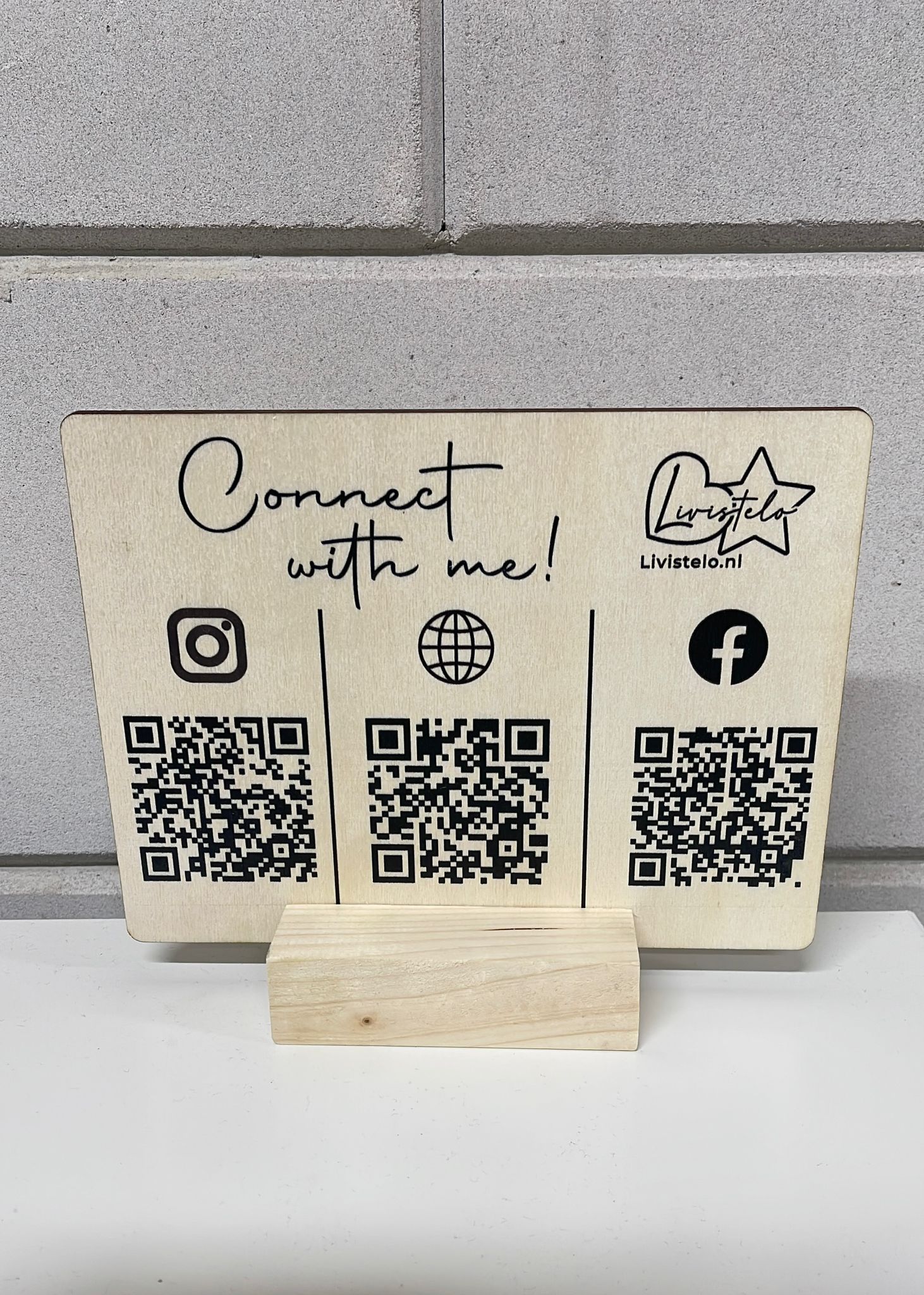 Qr code bordje - Afbeelding 1