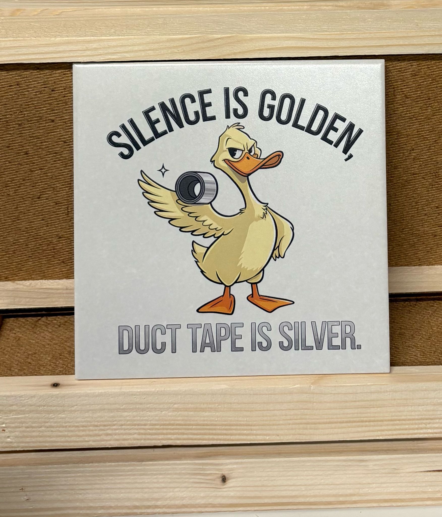 Tegel - Silence is golden - Afbeelding 1