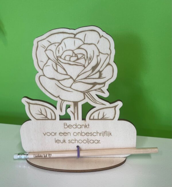 Bloem voor potlood - Bedankt voor een onbeschrijflijk leuk schooljaar