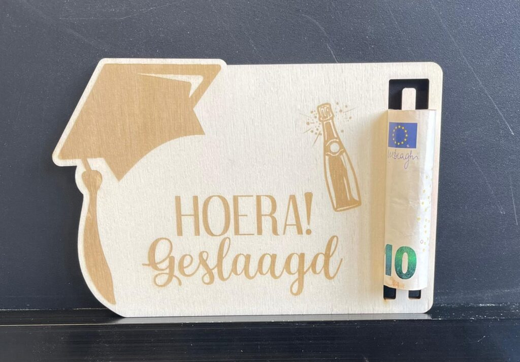 Geldkaart Hoera geslaagd