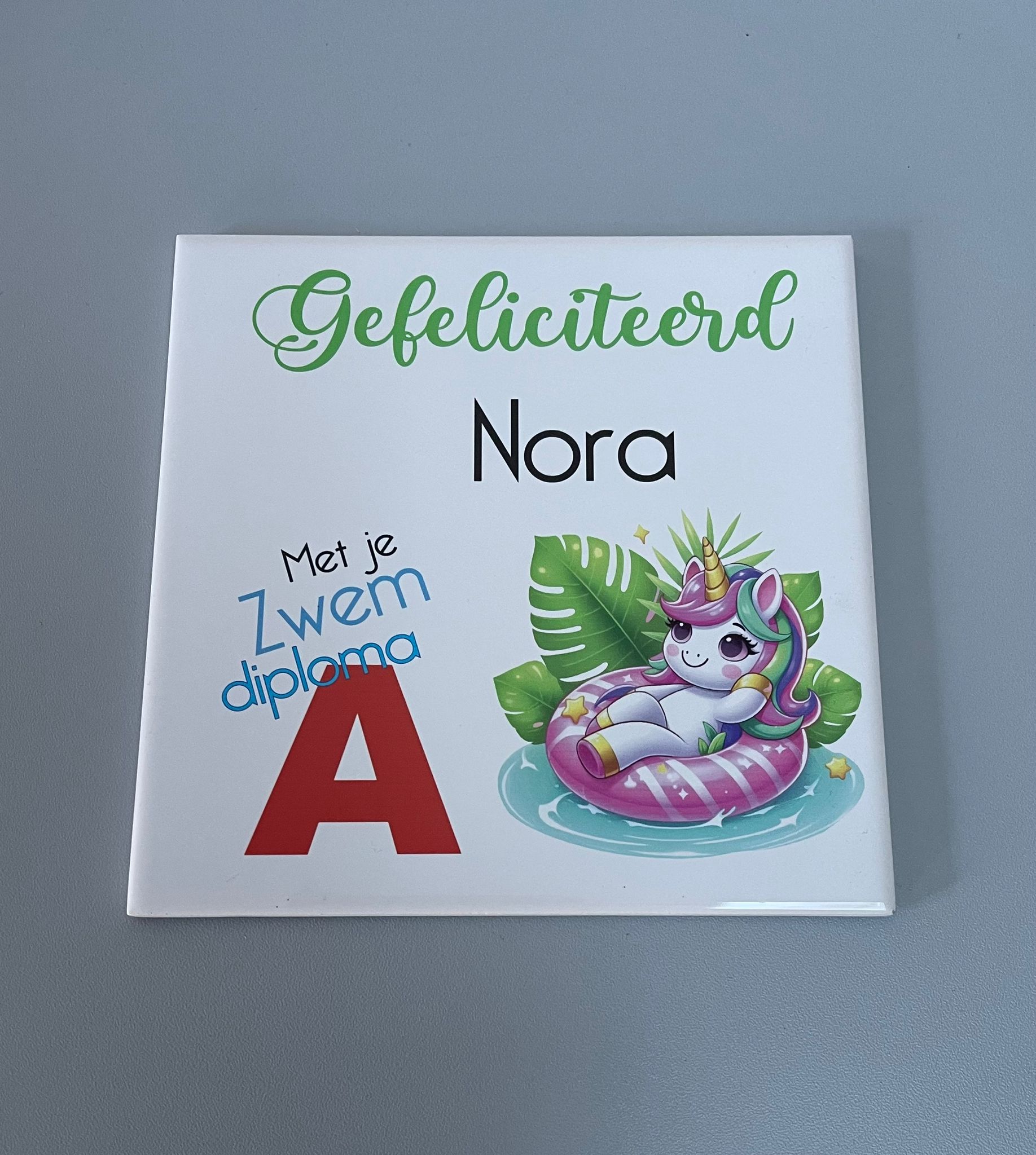 Tegel - Zwemdiploma Eenhoorn - Afbeelding 1