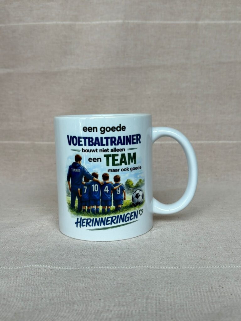Voetbaltrainer mok